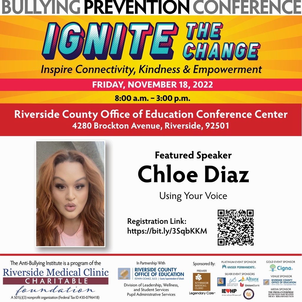 RMCFound's tweet photo. We are so excited to see you all this week at our annual Bullying Prevention Conference!
#rmccf #abicon22 #bullyingprevention https://t.co/EdVw7jVGy0