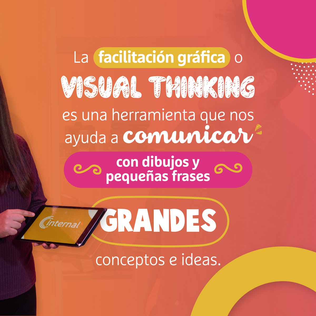 internalCI's tweet image. 🟠 ¿Quieres poder comunicar con información memorable y que genere acciones de parte de tus colaboradores?

✅Inscríbete en el taller de Facilitación gráfica para colaboradores y aprende con Kris Neckelmann➡️ bit.ly/3EfHRXH

#ComunicaciónInterna #talleres #visualthinking
