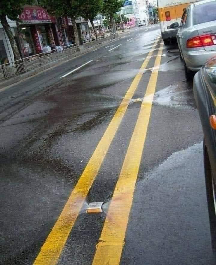 En Corea del Sur, el agua de lluvia se almacena para luego limpiar las calles a través de un sistema hidráulico 🤯