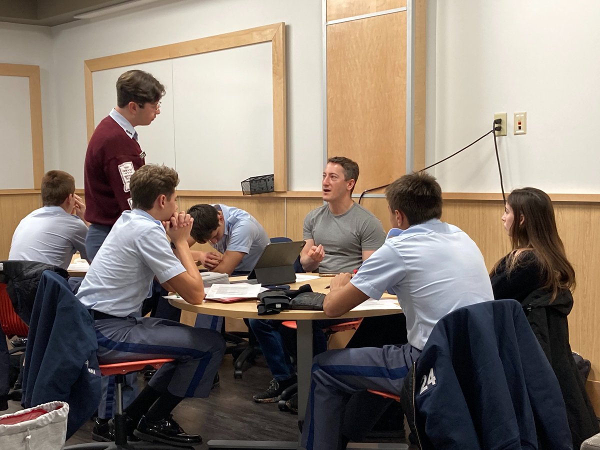 RubinSchool's tweet photo. Thanks to Lance Breitstein for the @Impact_Comp opportunity this morning AND for engaging Foundations of Innovation students in the entrepreneurial mindset while dropping some gems from the trading world! #Entrepreneurs: In the Making @CulverAcademies https://t.co/BY8jZvdATb