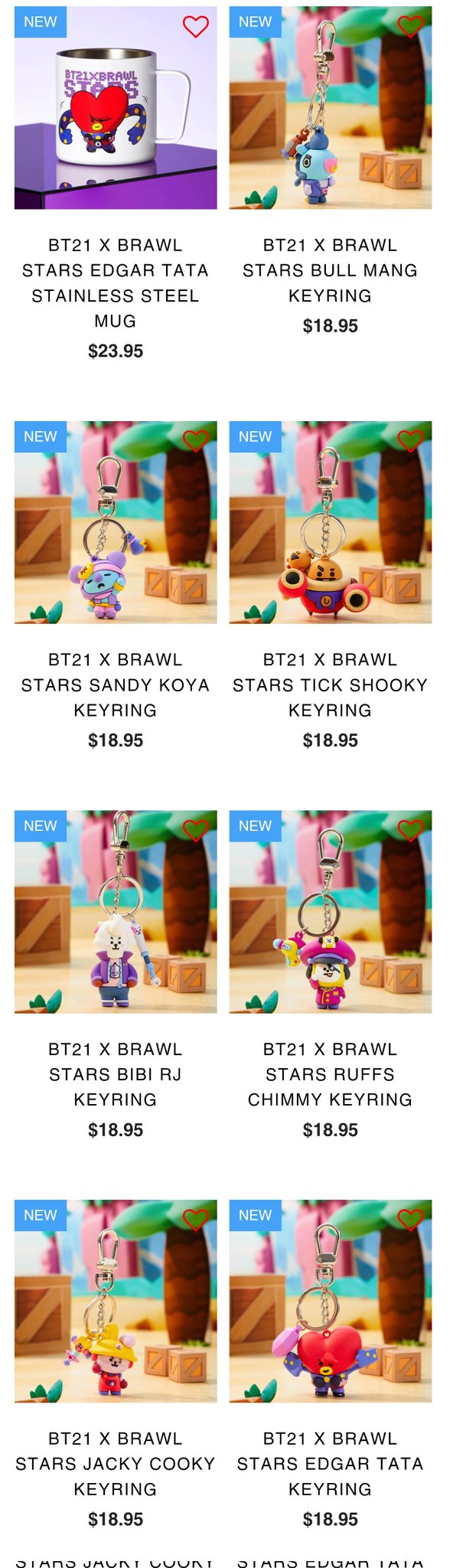 Brawl Stars X BT21 RUFFS CHIMMY BUILDABLE FIGURINE