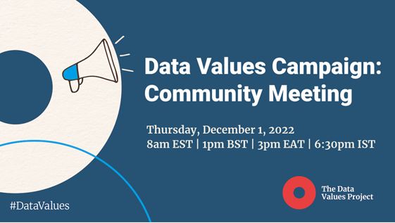 HDC4SDGs's tweet photo. Have you registered for the #DataValues community meeting yet? Join us on 1 Dec 8:00 EST/14:00 CET for a discussion on how we can democratize data skills for better equity 👉https://t.co/Yh1yYg487t

(1/2) https://t.co/uVmmVvW3Dr