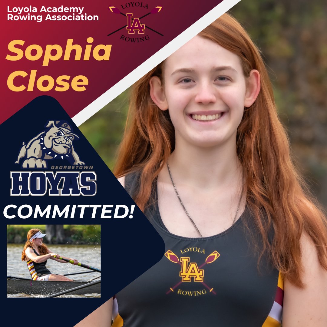 LArowing's tweet image. Congratulations to Sophia Close!  She will be heading to Georgetown University to share her academic and rowing talents with them.  Loyola Academy and Loyola Academy Rowing Association are so proud.
@goramblers 
Loyolaacademy 
@la_student_activities 
Loyola Academy 
@lagoramblers