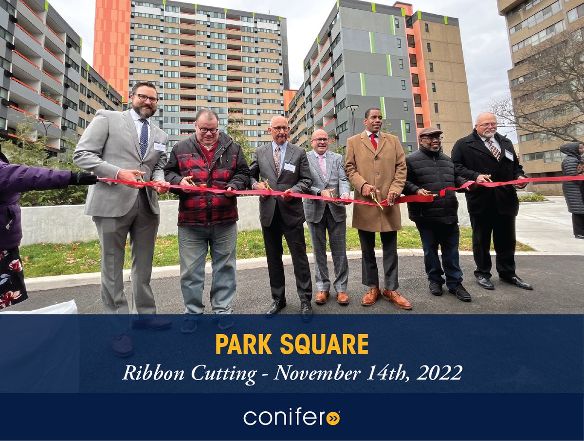 Today marks the official ribbon cutting of Park Square - a remarkable transformation of 335 affordable apartment homes in the heart of downtown Rochester, NY. #aHOMEforPossibilities @realmalikevans @NYSHCR @GovKathyHochul