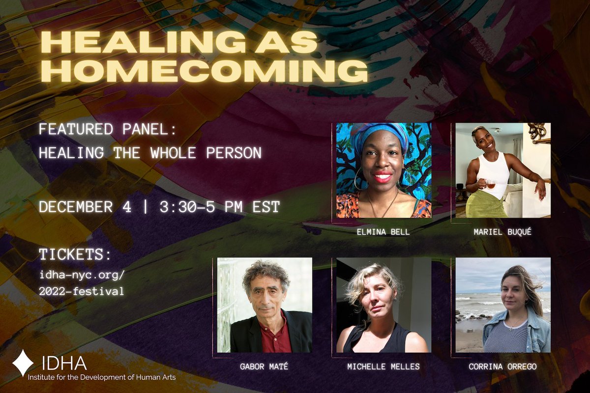 Early bird pricing for the "Healing as Homecoming" festival ends this week - mailchi.mp/idha-nyc/2022-…