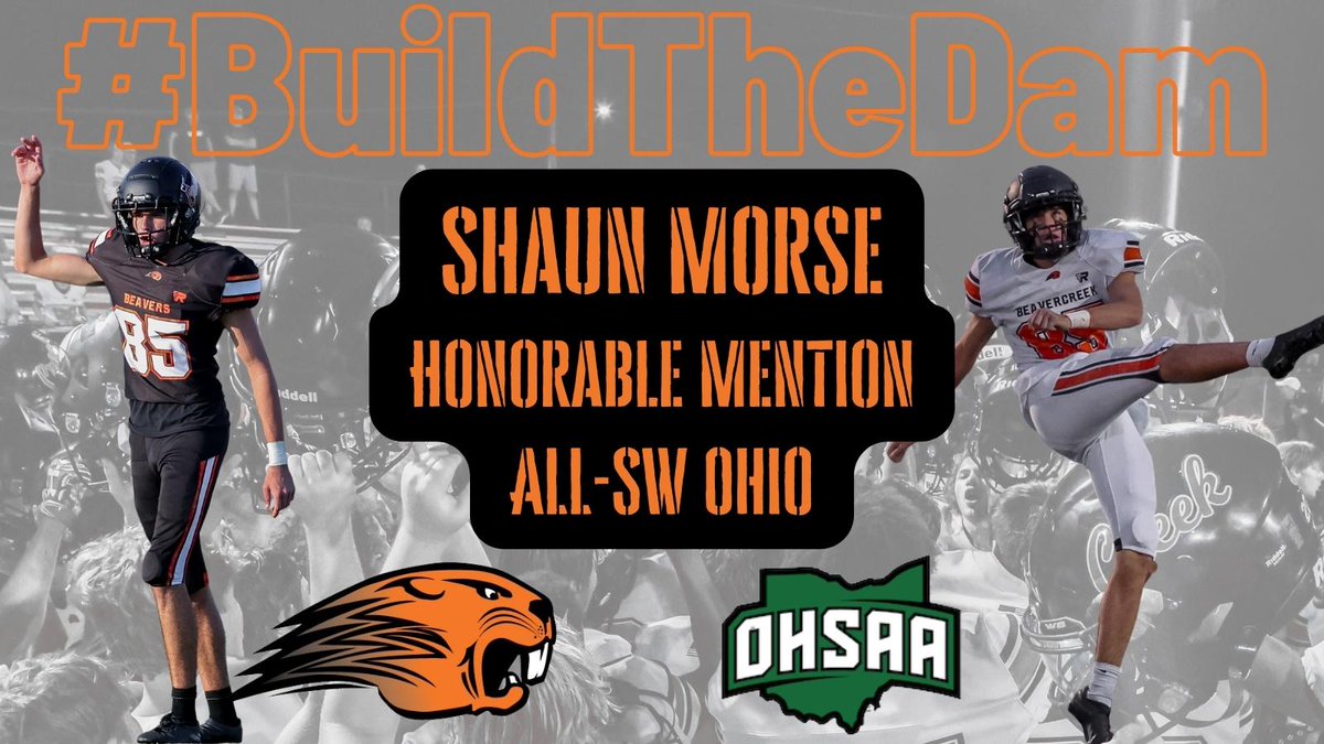 Beavercreek_FB's tweet photo. Congrats to Shaun Morse on his recognition as Honorable Mention All-Southwest District!! #BuildTheDam 🪵🦫 https://t.co/gzPG6TGJ6G