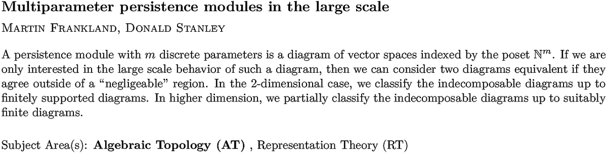 math.AT Algebraic Topology arXiv submissions tweet media