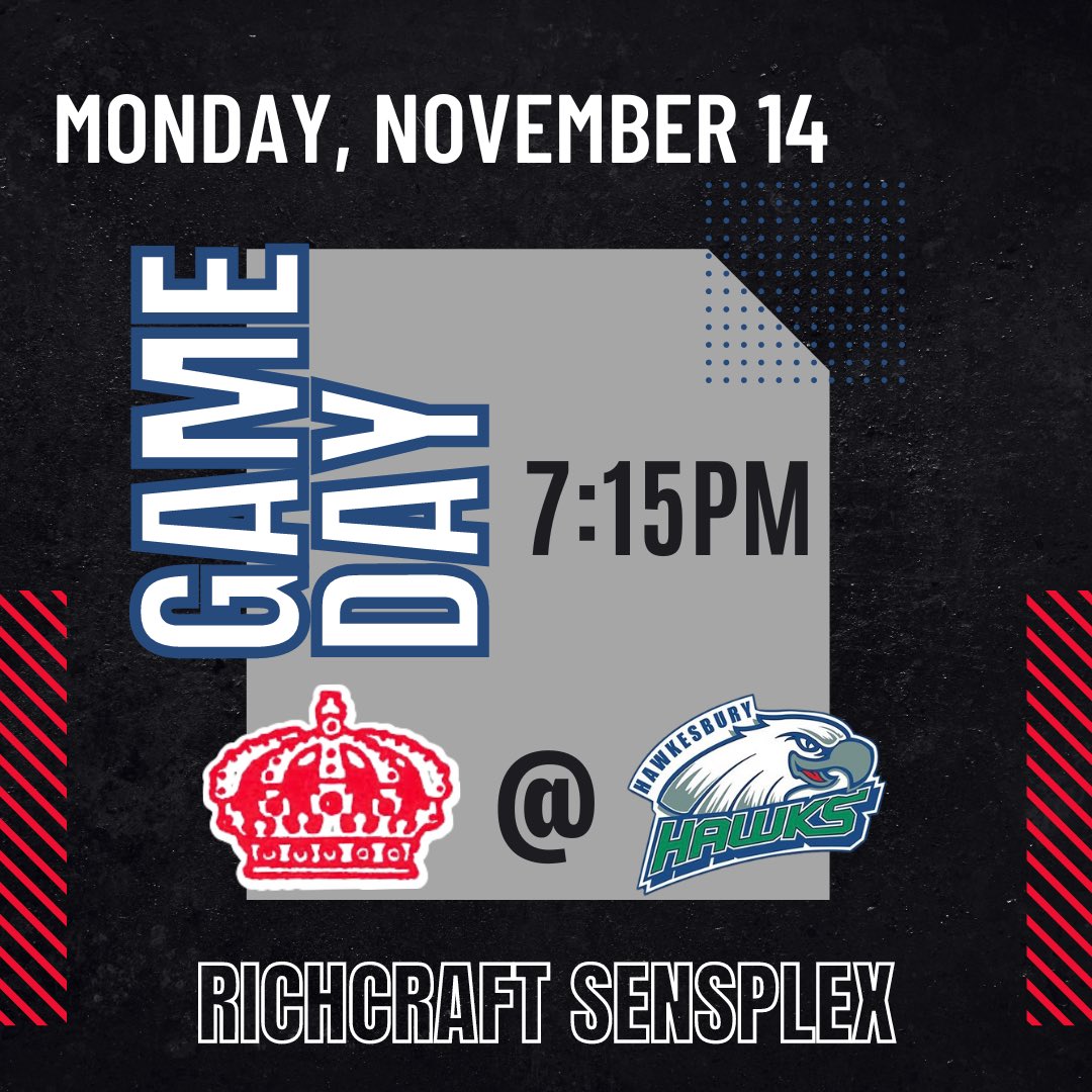🔴⚪️ GAME DAY ⚪️🔴

🆚 Hawkesbury 
⏰ 7:15pm
📍 Richcraft Sensplex
📺 <a href="/MyHockeyTV/">HockeyTV</a>

<a href="/HEOU18AAA/">HEO U18 AAA 2023-2024</a> <a href="/HawksU18/">HawkesburyHawks U18</a>
