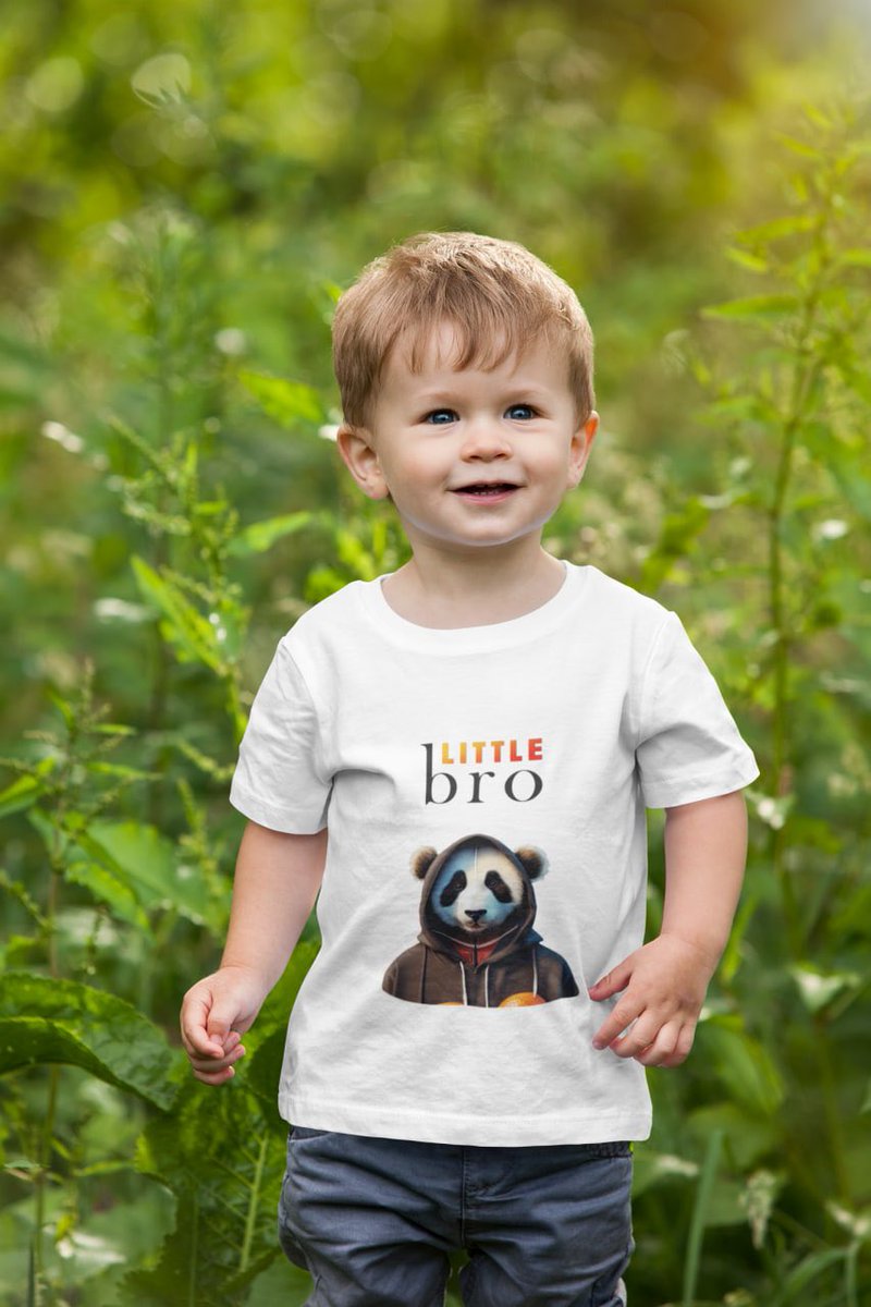 Panda Little Bro Baby Onesie® #LittleBrother #NaturalOnesie #RetroBodysuit #LittleBrotherBodysuit  #VintageGifts #LilBroGift #LittleBrotherTee #LittleBrotherTee #LittleBrother #bigbrothershirt #littlebrothergift  #bigbrothergift  #ToddlerShirt  #KidShirt  #FunnyBabyClothes