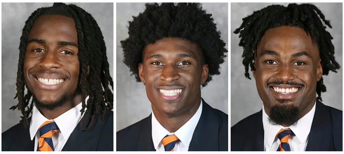 Say their names: from left, Devin Chandler, Lavel Davis Jr. and D’Sean Perry.
Young men just starting their life, cut short in gun violence at Univ of VA. 
Guns everywhere is just NOT how we should be living. 
#WeCanEndGunViolence