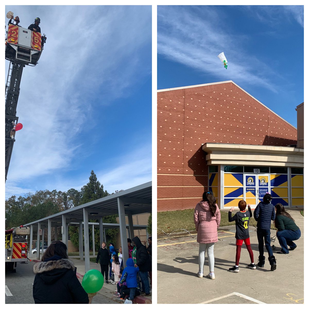 Science Day on Friday was amazing! Students participated in fun science activities all day. We finished up today with the long-awaited Egg-Drop and Bottle Rockets. Fun and learning go well together! #HESLearningAndGrowing