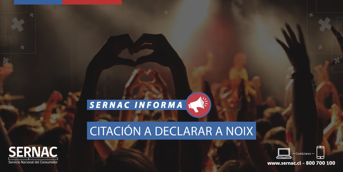 #SERNACinforma 📢 | En <a href="/SERNAC/">SERNAC</a> citamos a declarar a la productora #Noix, organizadora del festival de K-pop #MusicBankChile, realizado el pasado sábado, tras la cancelación del espectáculo por temas climáticos.

Conoce más detalles 👉🏼 bit.ly/3Ew9Wf5