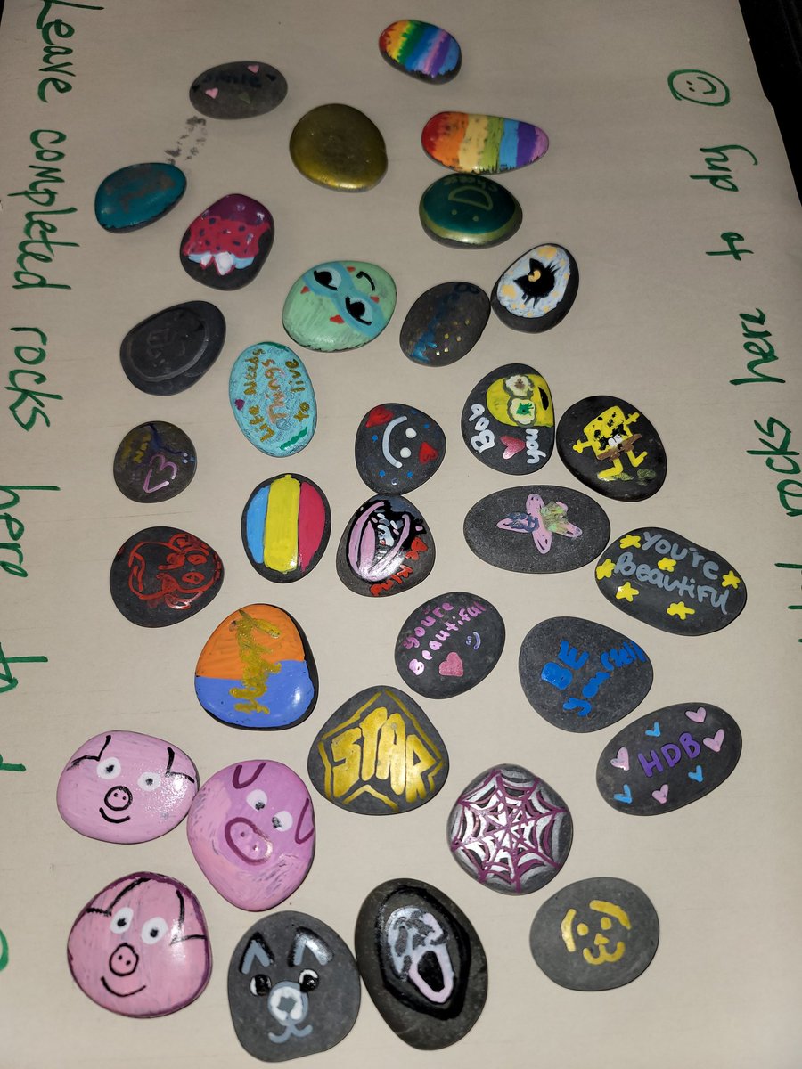 Broncos had fun making Kindness Rocks for our #OutdoorClassroom in honor of #WorldKindnessDay @NISDBrandeis @NISDLib