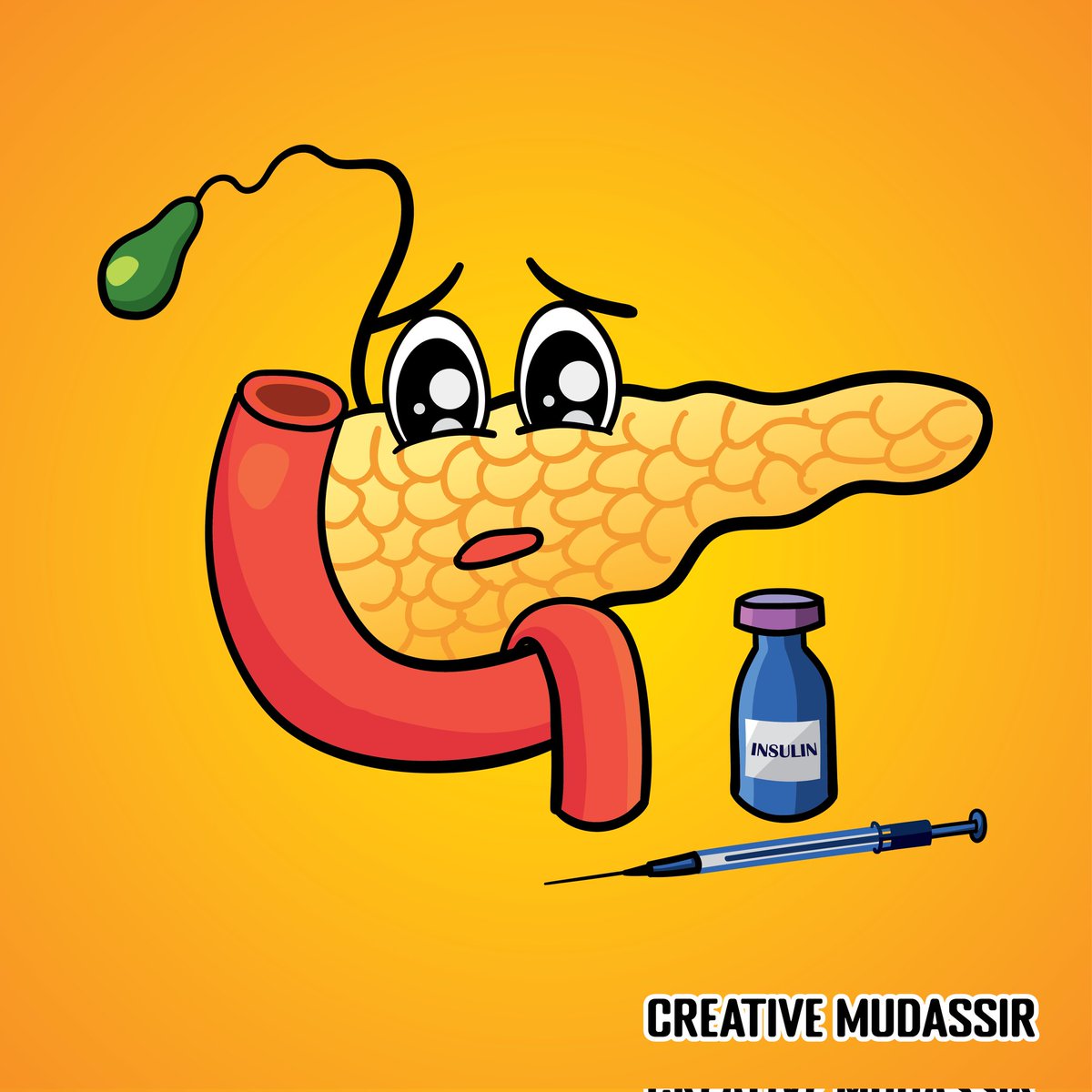 MudassirAliAkh1's tweet photo. Pancreas (لبلبہ) is the organ responsible for glucose control and aid in digestion. many factors provoke abnormality in it's function.
Diabetes Mellitus is world wide problem.
Many our relatives are inflicted by  this. Insulin dependency is like a life-time curse. #mbbs #art https://t.co/QZOXDfFtSI