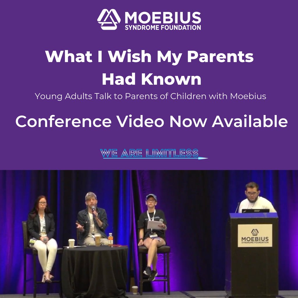 MoebiusSyndrome's tweet photo. The recording of “What I Wish My Parents Had Known: Young Adults with Moebius Talk to Parents of Children with Moebius”, presented by Jessica Maher, Austin Halls, & Alli Johnson is now available. https://t.co/kucrVNKrDc #MSF #MSFLimitless #moebiussyndrome #parenting https://t.co/jXsgakOhqI