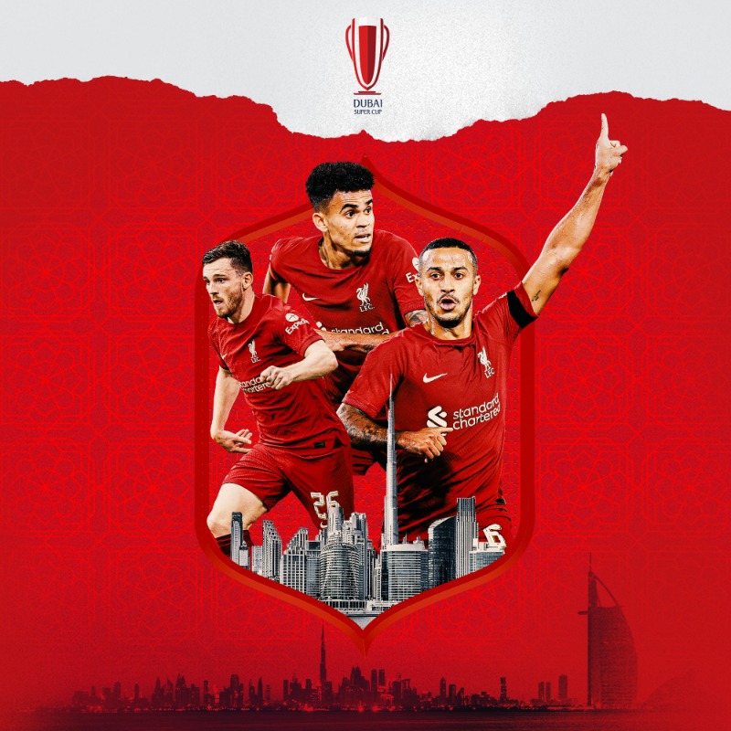 LFC's tweet photo. We'll play two friendly matches while in Dubai next month for our warm-weather training camp. 🗓