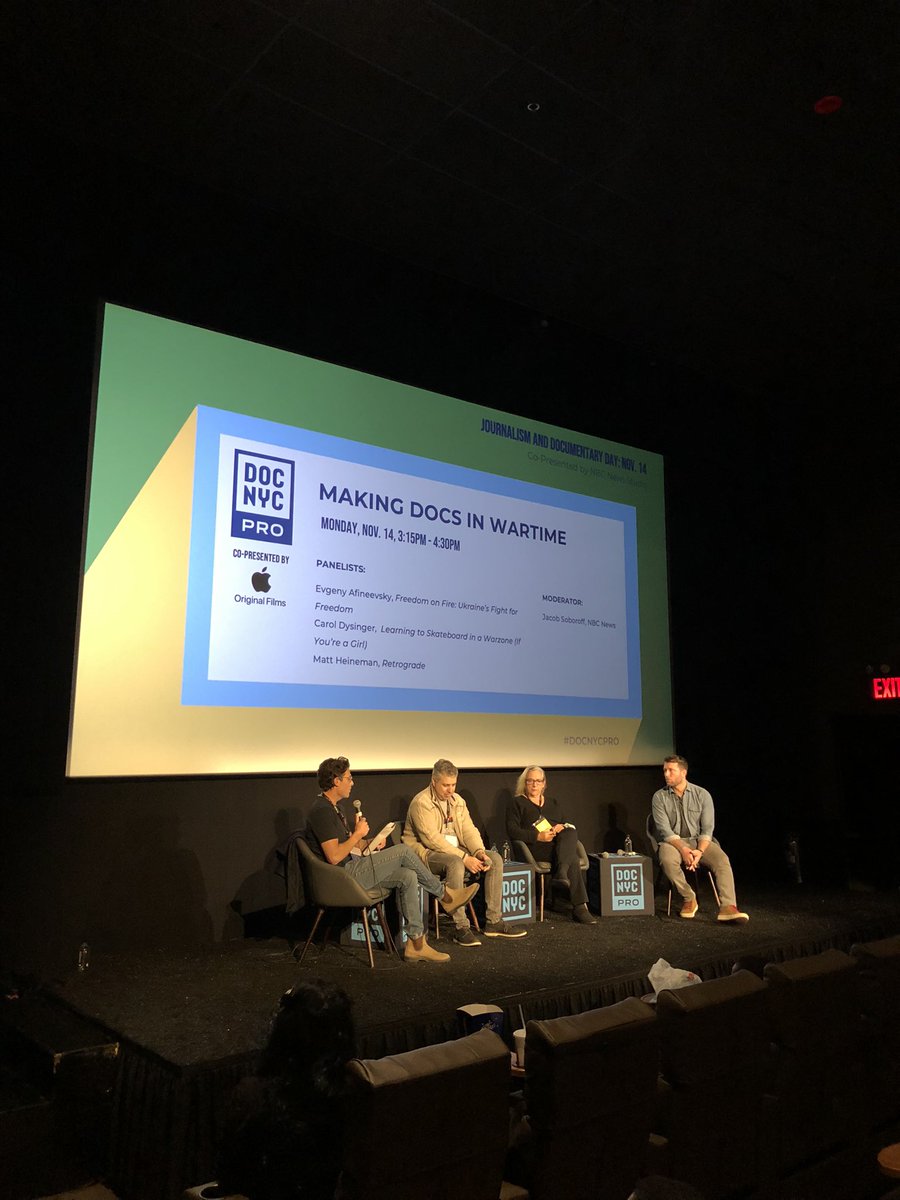 “War is so many things other than battle, and so many of those things are not depicted” - Carol Dysinger on the importance of making docs in wartime. @DOCNYCfest