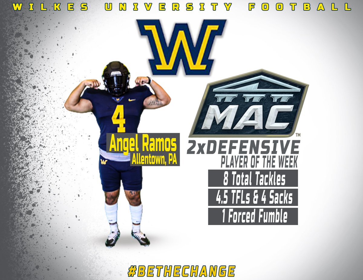 Honored to be represented again in the Conference weekly awards!

Offensive POTW: SO. QB Xavier Powell Defensive POTW: SO. DL Angel Ramos

#BeTheChange 

Link🔗: bit.ly/3Ggnxsq