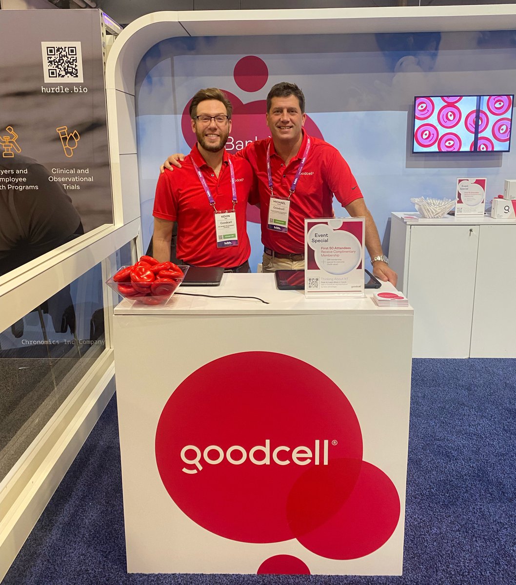 The GoodCell team is at #HLTH22 today to help attendees take charge of their health! 

Meet us on the exhibit floor at booth 4830!

#GoodCell #StemCells #Biobanking #PreventiveHealth