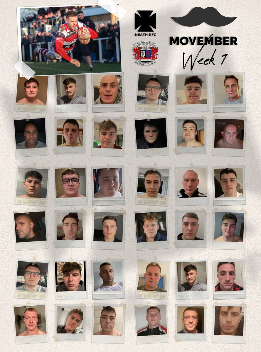 Neath RFC playing squad are all taking part in the Movember challenge to raise awareness and funds for Pontypool player Ethan Davies. 

Please donate what you can at the link below.  🖤🖤

gofundme.com/f/pontypool-rf…