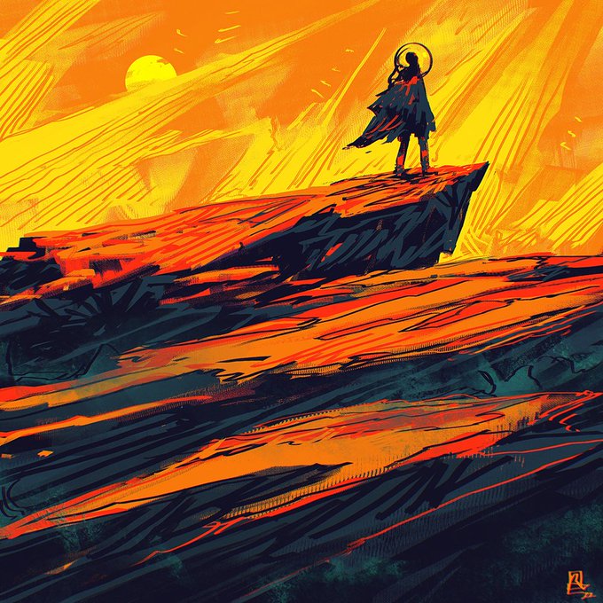 「1boy orange sky」 illustration images(Popular)