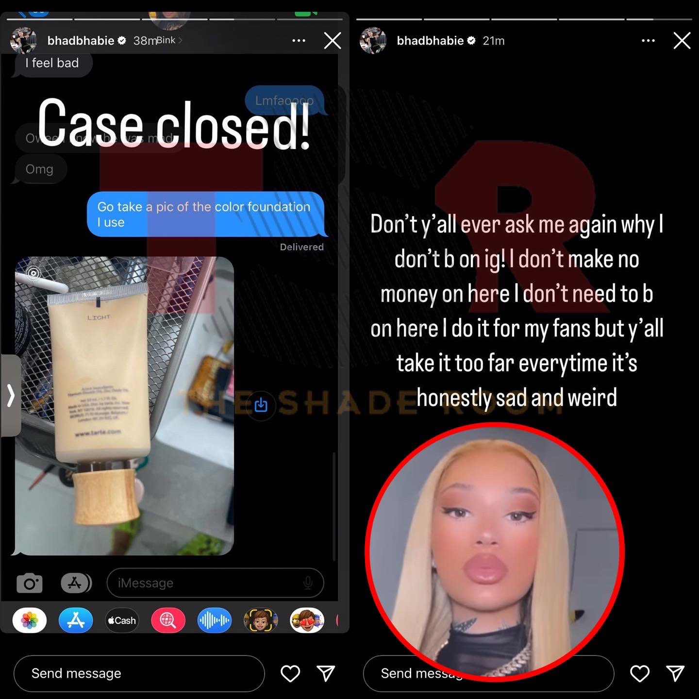 TheShadeRoom on Twitter: "Bhad Bhabie responds to comments about her appearance! https://t.co