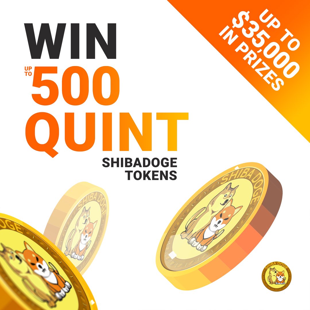 RealShibaDoge's tweet photo. 🚨 $35,000 Giveaway by @RealShibaDoge 🚨

We will be hosting a #ShibaDoge #crypto event this month with many HUGE prizes worth up to $35,000!🔥

You will have a chance to win from a wide range of prizes including 500 quint in #ShibDoge 😱

Learn more👉 https://t.co/AhwBI2g0YX https://t.co/GD92Ph5Red