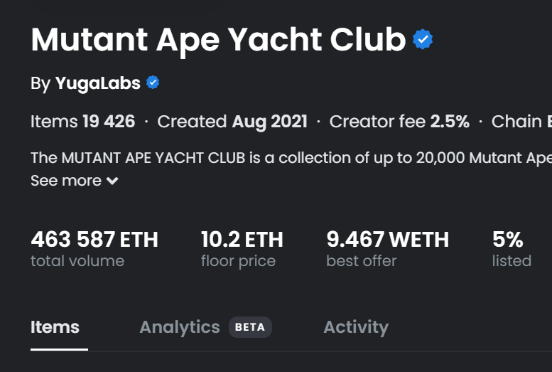 RandomAlphaNFT's tweet photo. 👀👀👀

BAYC FP: 52 ETH (~63280$)
ATH: ~420000$

MAYC FP: 10.2 ETH (~12400$)
ATH: ~132000$

Otherdeed FP: 0.925 ETH (~1125$)
ATH: ~24000$

What do you think about this?

#NFT #BAYC #MAYC #YugaLabs #NFTCommumity https://t.co/ZY69B3YftN