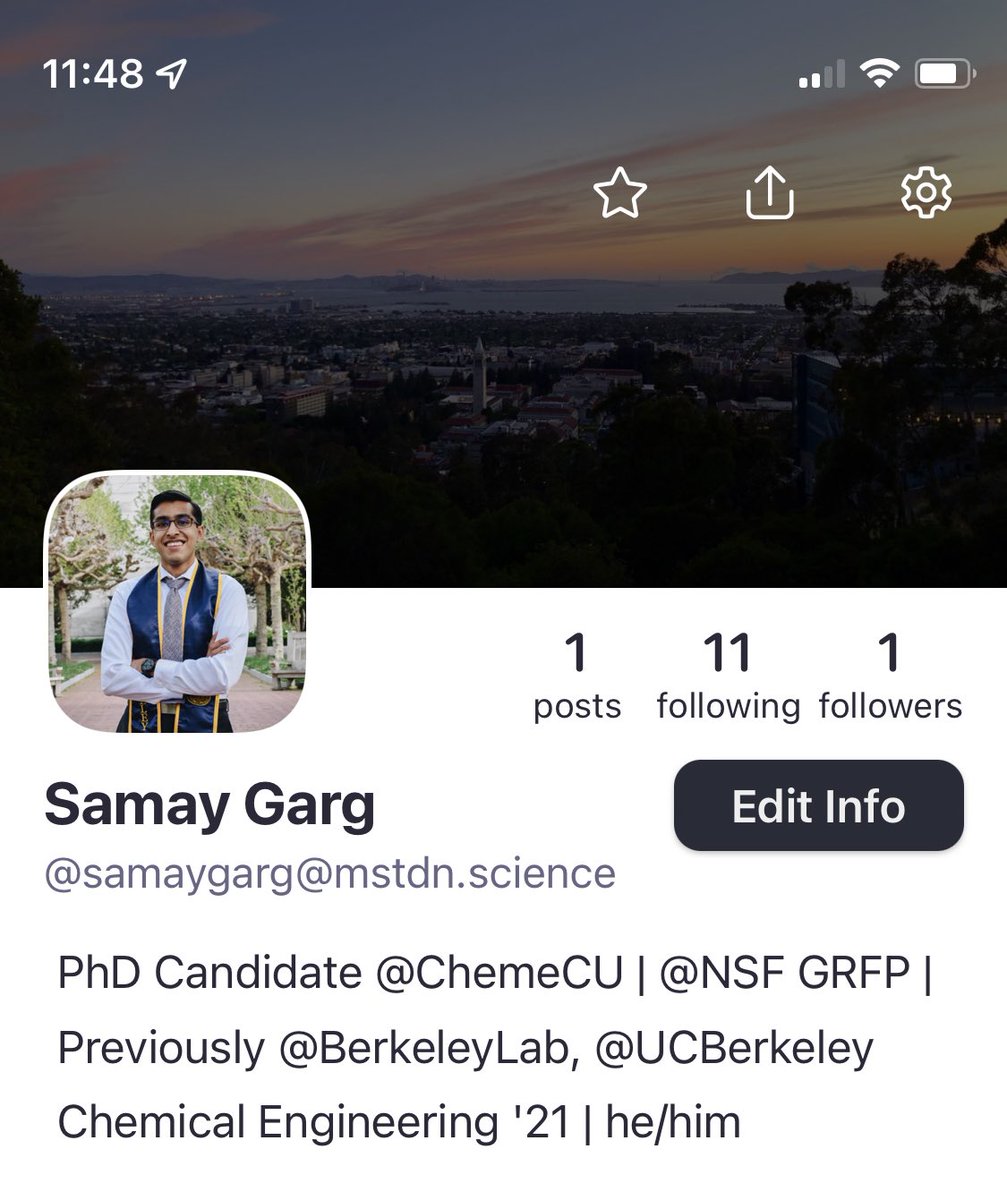 Joined mastodon—you can find me @samaygarg@mstdn.science!