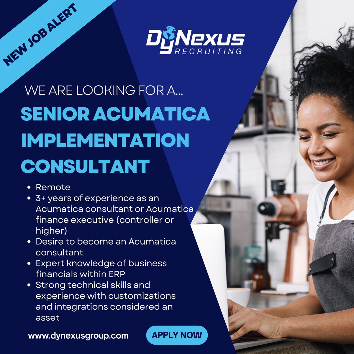 DyNexusRecruitr's tweet photo. Our client is looking for a Senior @Acumatica Implementation Consultant. A great opportunity to work with a multiple award winner of Acumatica ERP software!
Apply Today: https://t.co/JVNQzNu4jH
#erp #erprecruiting #jobseeker #hiring #recruiting #Jobs #ImplementationConsultant https://t.co/iRB3V5WQQx