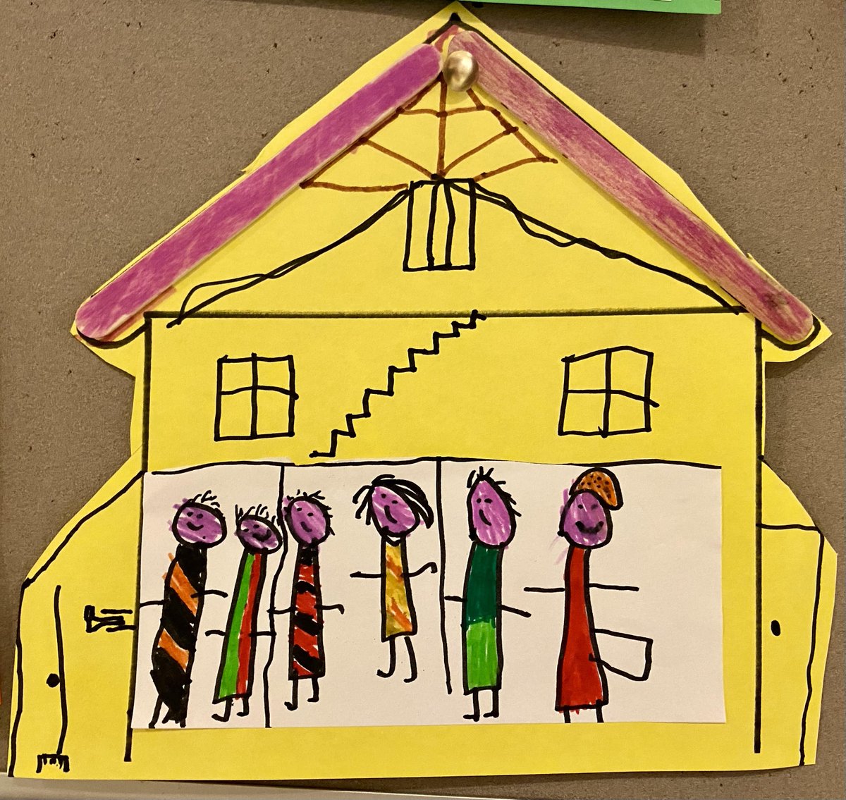 drElsje's tweet photo. ❤️We finally want to share that since Summer we have hosted two lovely people, who have fled their country. We made space for them in our house and hearts, and we got so much love and insights in return. At school, Gabriel (6) drew our new family. (1/3) https://t.co/prbkkHHo02