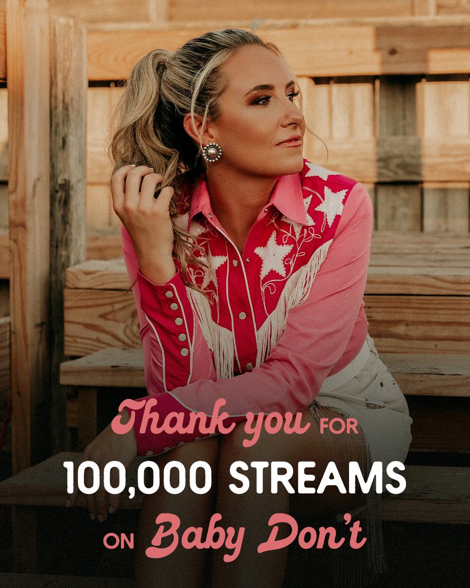 100k+ streams on Baby Don't!! What an amazing month. Keep streaming!! Y'all are AMAZING!! Thank you! orcd.co/babydont