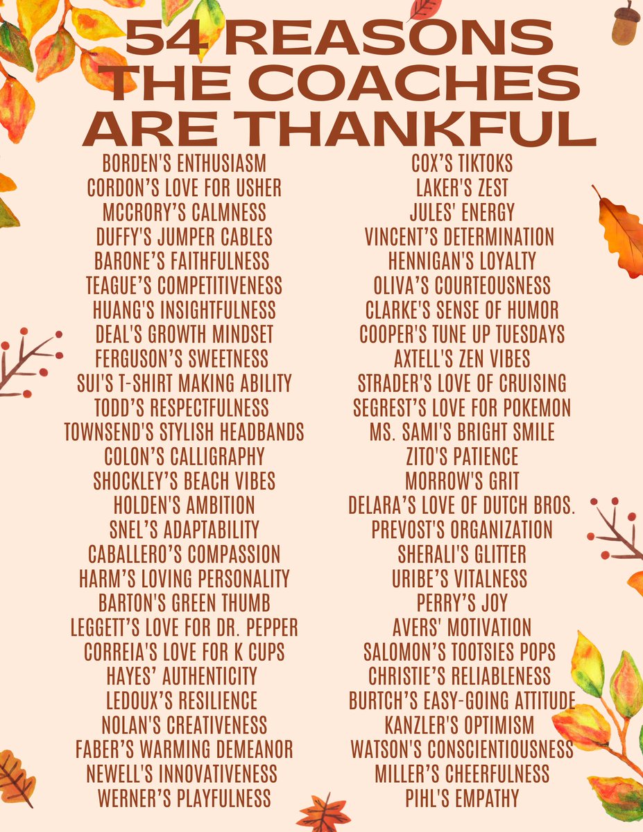<a href="/LiscanoElem/">Liscano Elementary School</a> Coaches are thankful, blessed and grateful for our amazing staff.  #fisdmadetoshine #liscanoextra5 <a href="/Jenniferc312G/">Jennifer Campbell</a>  @MrsMcCue_LC