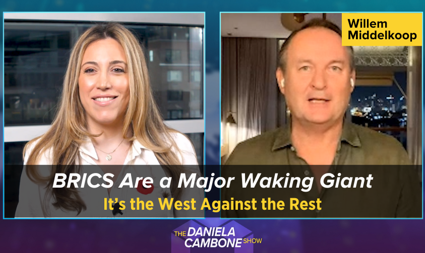 Stansberry's tweet photo. "It's the west against the rest of the world now," says @wmiddelkoop, as Saudi Arabia eyes a key role in the BRICS alliance. He tells @DanielaCambone, "there will be a gold revaluation as a part of the great reset." Watch now ➡️ https://t.co/mIrXBm32C1 https://t.co/yyMQy4nIFs