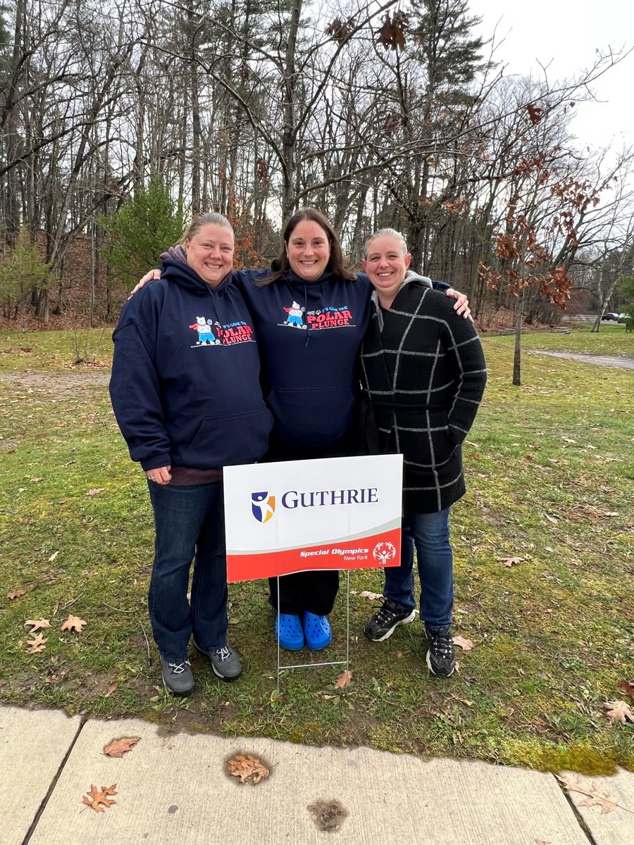 Congrats to the team from Guthrie Cortland Primary Care and General Surgery. Rebecca Seamans, Katie FitzGerald and Rebecca Pixley participated in the Binghamton Polar Plunge, raising $825 in support of the Special Olympics!
#SpecialOlympics #BinghamtonPolarPlunge #GuthrieGreats