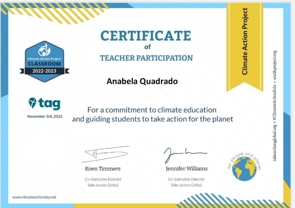 Anabela48104645's tweet photo. Another year participating on Climate Action Project! Great activities, fighting Climate change and protecting the environment ๐๐ #ClimateActionP #TakeActionEdu #ClimateAction @koentimmers @JenWilliamsEdu https://t.co/GVifq2PfsR