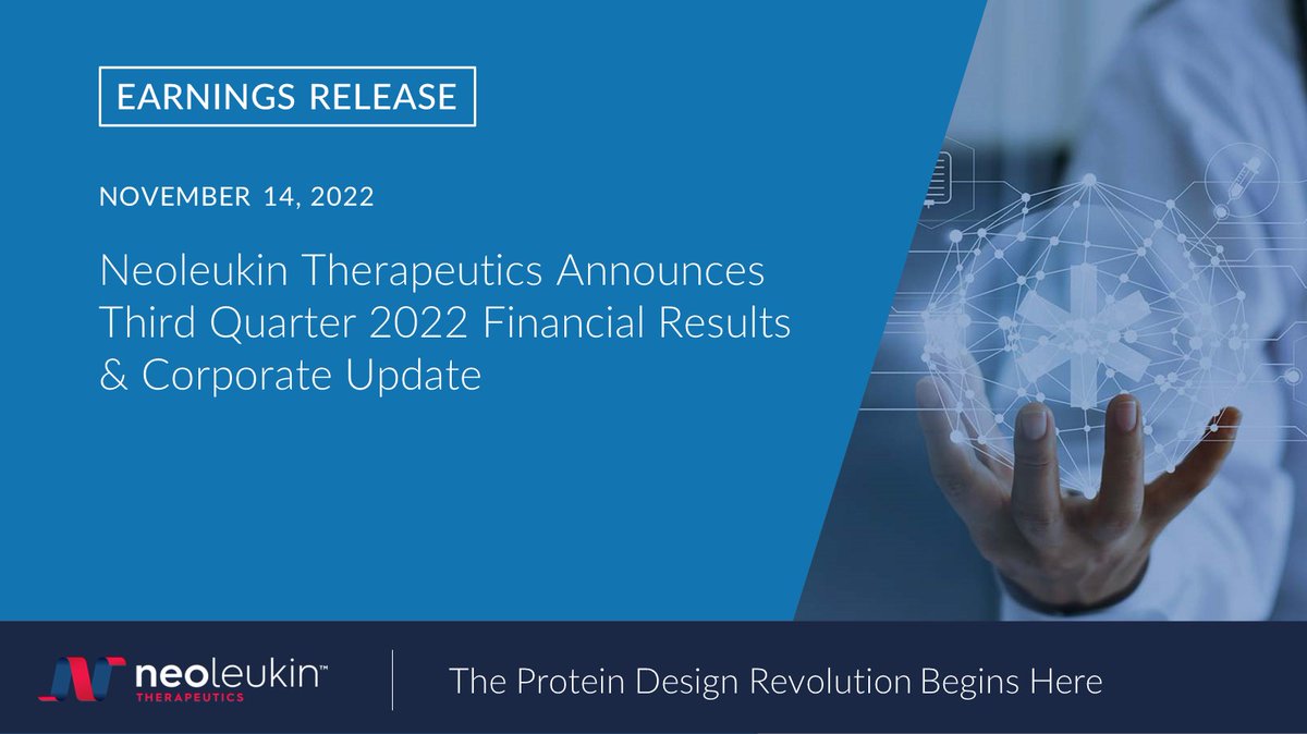 Today Neoleukin Therapeutics announced third quarter 2022 financial results and corporate update. Please visit our website for full release: investor.neoleukin.com/news-releases/…