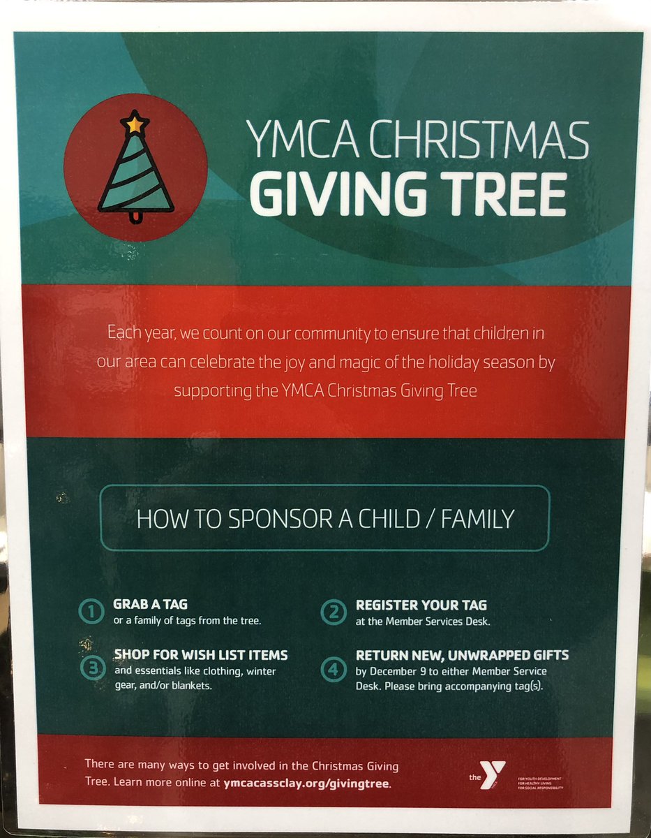 I love seeing YMCA members outside my office taking tags to provide a child in need with a Christmas gift every winter!  #ymcacassclay