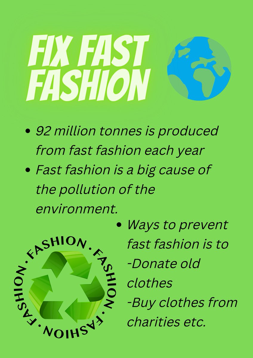 StDavidsGreenS1's tweet photo. This week Green Schools will be focusing on raising awareness for the first of the 4 Initiatives. This is 'Fix Fast Fashion'. 
Ways to reduce the effect of Fast Fashion are upcycling, reducing how much we buy &amp; donating old clothes.
#fixfastfashion #reducereuserecycle https://t.co/VuwzaEnKOD