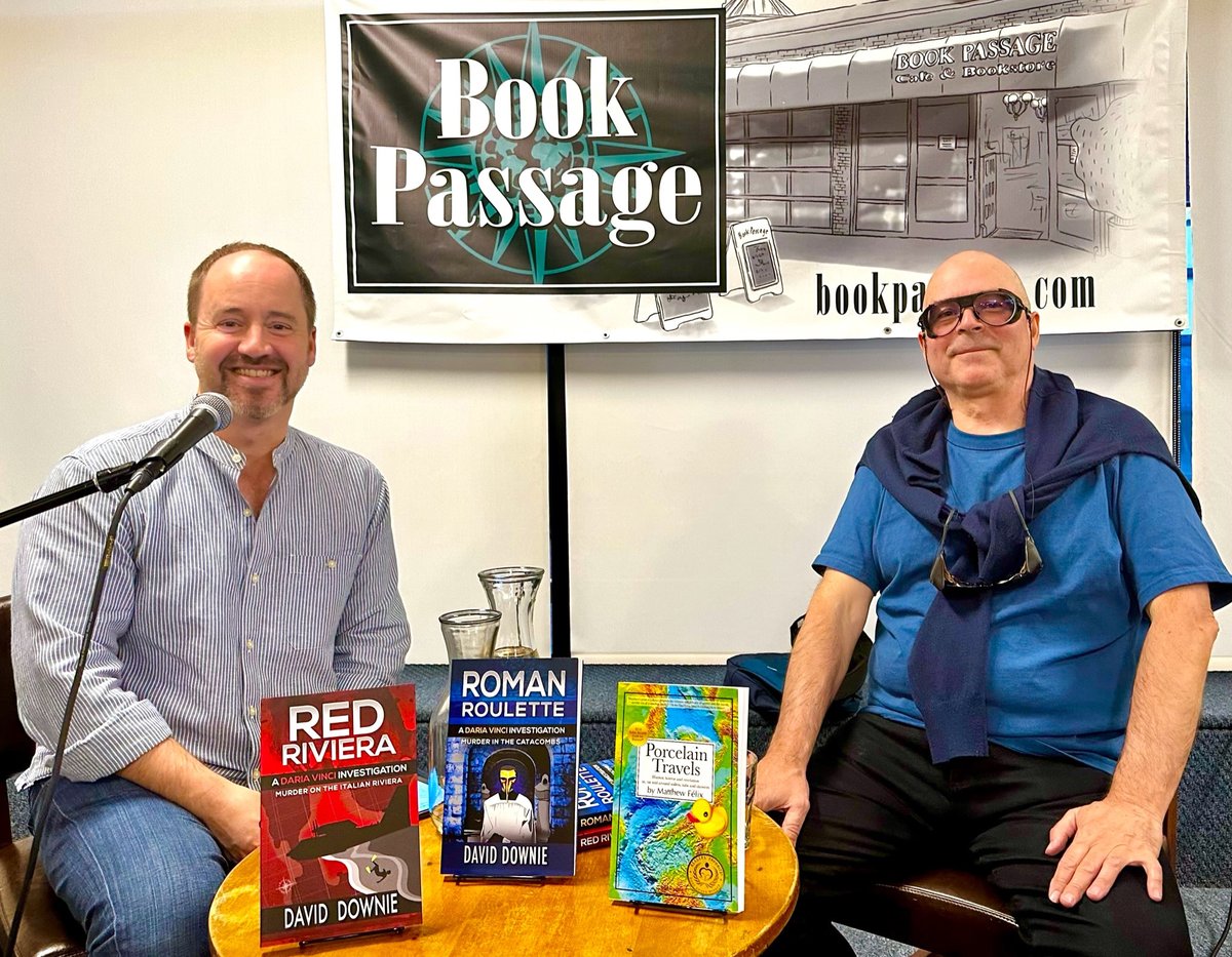 📚 Many thanks to @bookpassage and all who came to yesterday's chat w/ @DavidDDownie re: his #newbook, ROMAN ROULETTE! #writingcommunity #readingcommunity #MysteryMonday #mystery @PoetRose @alansquirepub