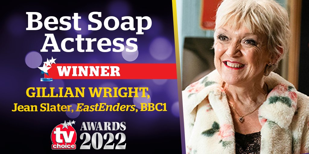 Well done to the amazing #GillianWright on her BEST SOAP ACTRESS win at the 2022 #tvchoiceawards for her portrayal of #JeanSlater in <a href="/bbceastenders/">BBC EastEnders</a> <a href="/BBCOne/">BBC One</a>