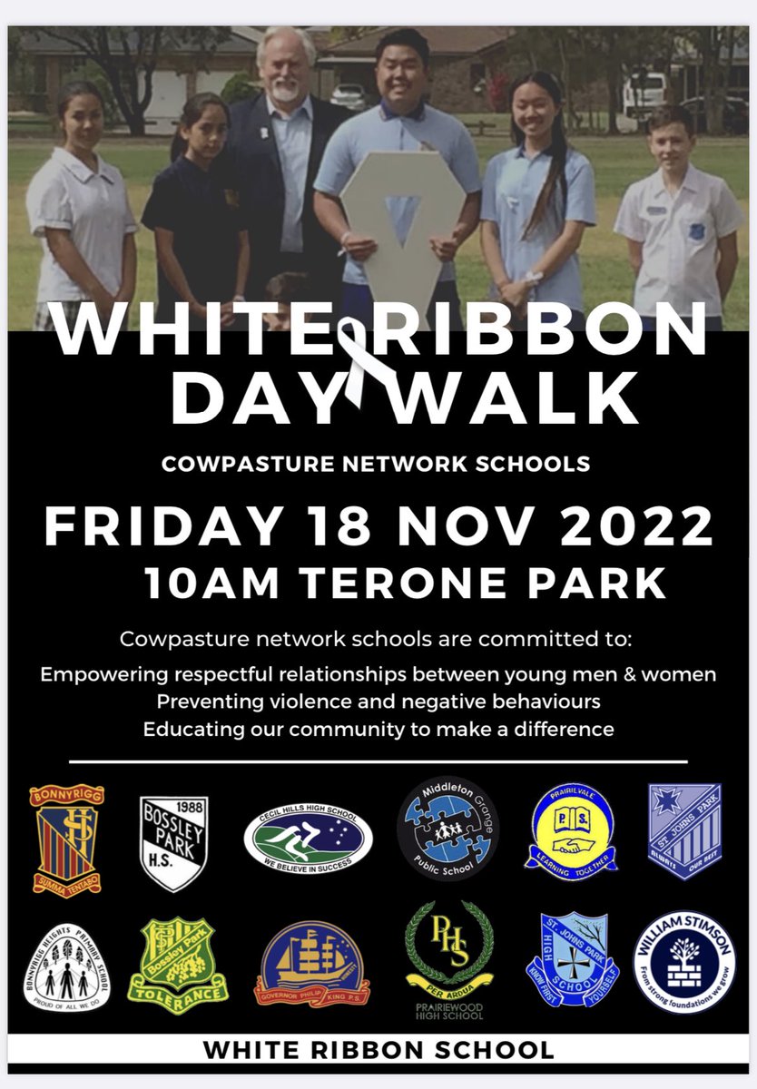 We are looking forward to standing in solidarity this Friday with our #CowpastureNetwork schools @MSiokos @Bonnyrigg_HS @CecilHillsHS @BossleyParkHS @OurSchoolWSPS @prairievale_ps @hallie_baxter @GovernorPs @SJPHS #BetterTogether