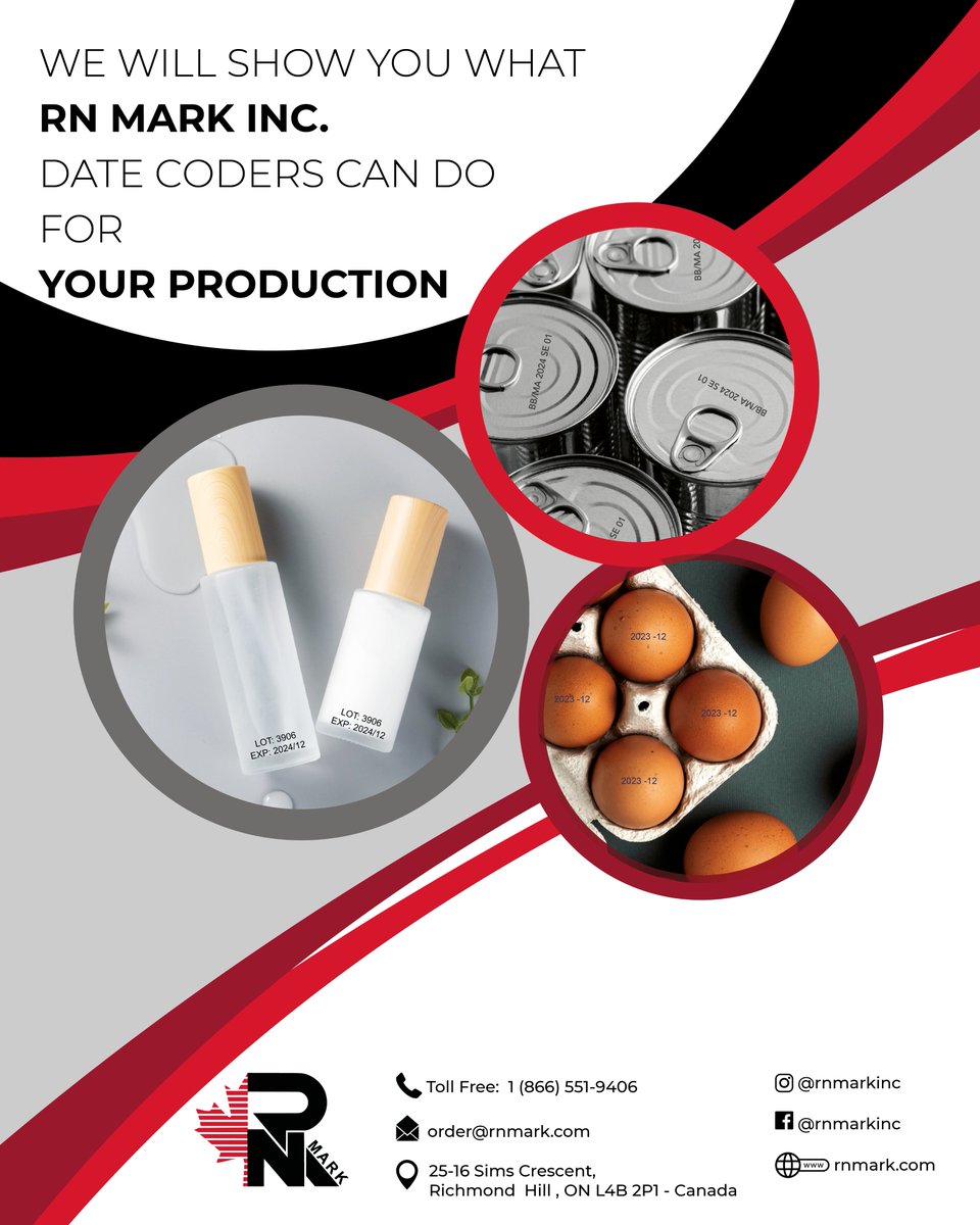 rnmarkinc's tweet image. Do you need a date coder to print best-before dates on the packaging?
We will show you what RN Mark inc. date coders can do for your production.
Balancing cost against performance and service is key to making the right decision. #industrialprinter #Batchtch #datecoding