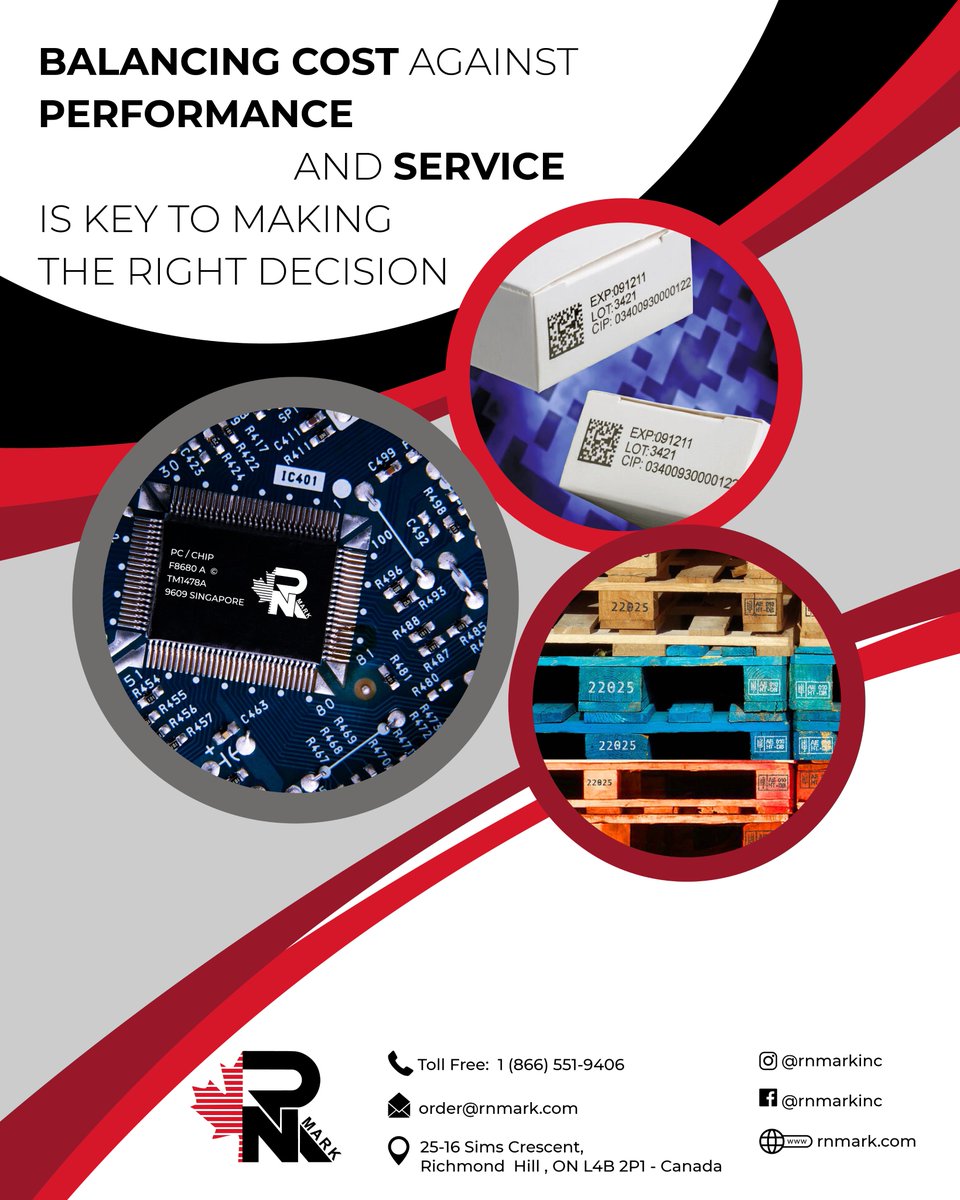 rnmarkinc's tweet image. Do you need a date coder to print best-before dates on the packaging?
We will show you what RN Mark inc. date coders can do for your production.
Balancing cost against performance and service is key to making the right decision. #industrialprinter #Batchtch #datecoding