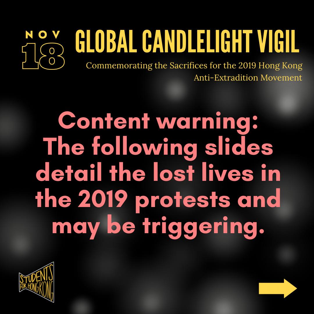 students4hk's tweet photo. ⚠️WARNING: the following slides may be triggering. 

We shall not forget the sacrifices for Hong Kong’s pro-democracy movement. We commemorate the lost, remember their stories and carry on their spirits. 

1/ https://t.co/00EINryPug
