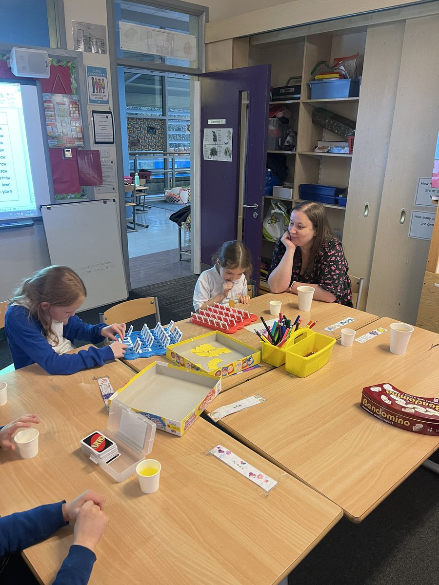 MissMachray's tweet image. Another successful week at our Family Learning afterschool club. This week we enjoyed playing some board games 🎲♠️♟️ week 2 done ✅ see you all next week! @HaghillTeam