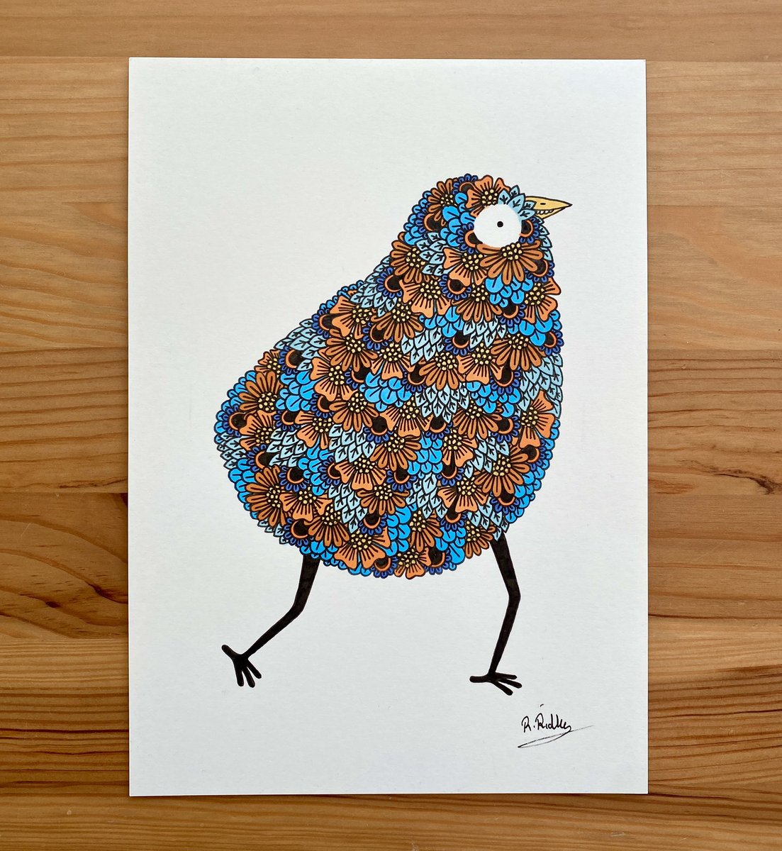 Another bright birdy 🌸 
#illustration #art #drawing #print #birds