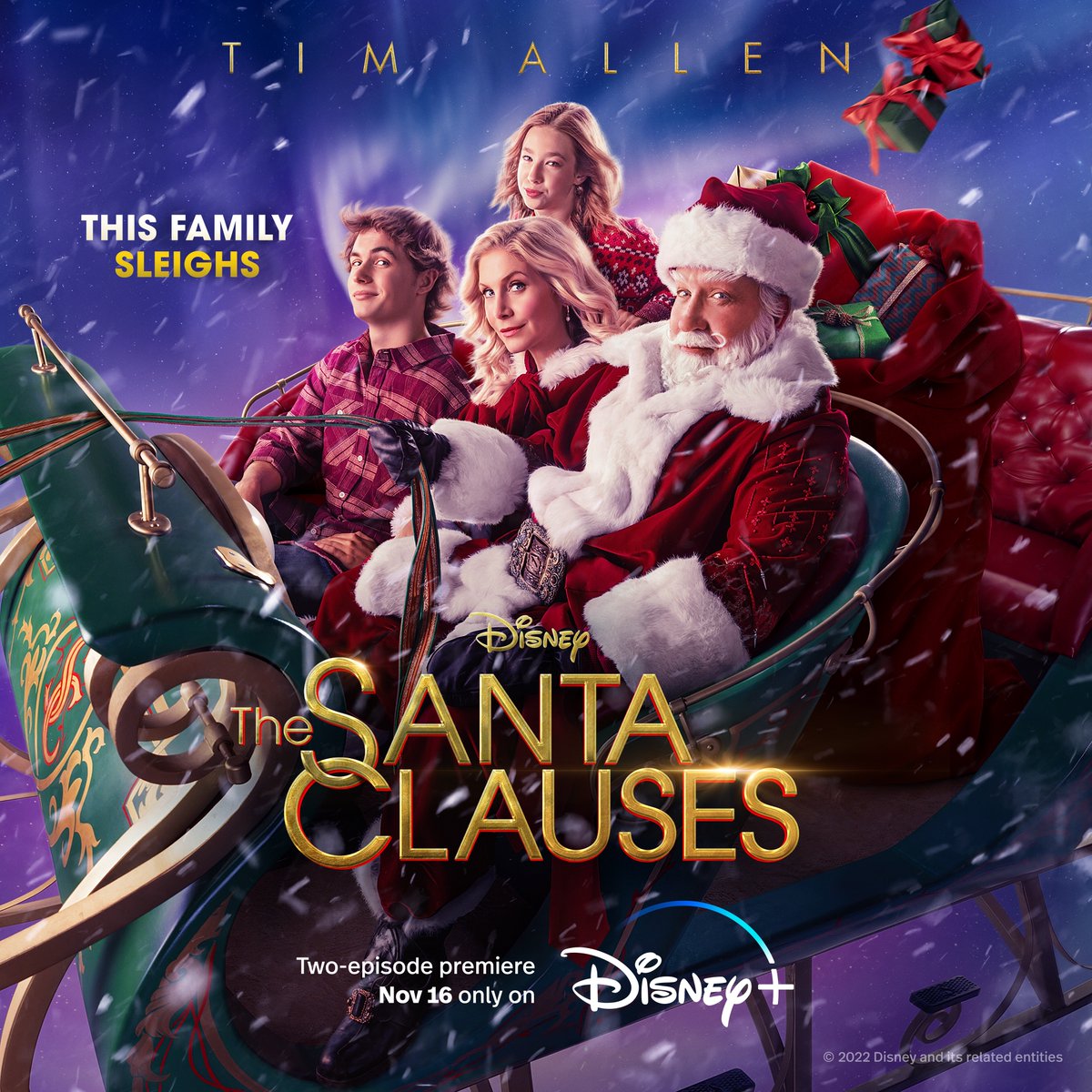Man with the brag, meet the man with the bag.🎅The two-episode premiere of #TheSantaClauses, a brand-new Original series starring Tim Allen, is streaming tomorrow, November 16 on @DisneyPlus!