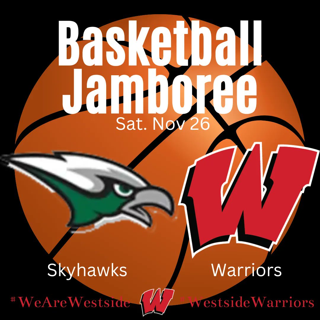 Mark your calendars! 
See <a href="/westsidegbb/">Westside GBB</a> &amp; <a href="/HoopsWestside/">Westside Boys Hoops</a> in action! 

Basketball Jamboree v Skutt
Saturday, November 26
Girls – 1:30
Boys – 3PM 
Main Gym 

#WeAreWestside #Westside75