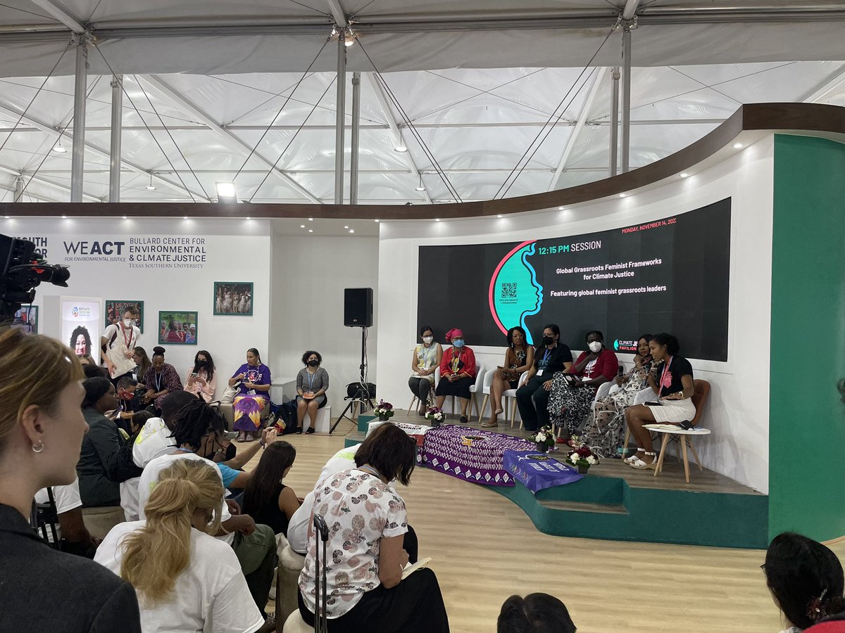 annie_zaro's tweet photo. A group of grassroots feminists talked about changing the colonial, patriarchal view of women and the planet as disposable to one of appreciation, respect, and nurturing. “If you are about care, a just transition, and undoing the violence of colonialism then you are [a feminist]” https://t.co/T92iSJiKrG